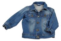 Modrá rifľová bunda so cute