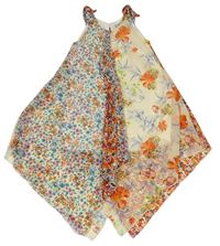 Smetanovo-farebné kvetované šifónové šaty Next