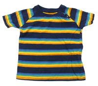 Tmavomodro-farebné pruhované tričko Primark