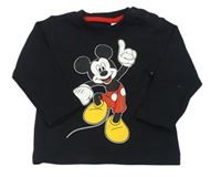 Černé triko s Mickeym Disney