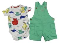 2set - Zelené riflové laclové kraťasy + body F&F