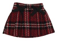 Červeno-bielo-čierna vzorovaná sukňa Matalan