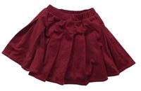 Vínová menšestrová skladaná sukňa Shein