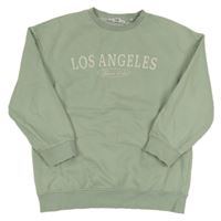 Olivová mikina s nápismi C&A