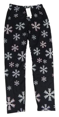 Nové - Čierne legíny s vločkami PatPat