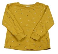 Pomerančová kvetovaná mikina Topolino