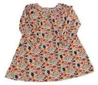 Bielo-farebné kvetované menšestrové šaty M&S