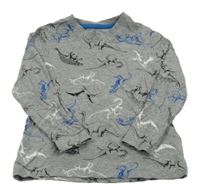 Sivé tričko s dinosaurami Lupilu