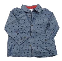 Tmavomodrá melírovaná košile C&A