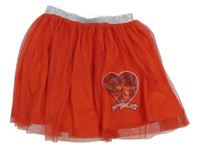 Červená tylová sukňa s kouzelnou lienkou