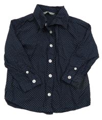 Tmavomodrá bodkovaná á košeľa Lindex