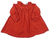 Červené menšestrové šaty s golierikom M&S