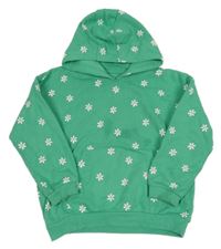 Zelená kvetovaná mikina s kapucňou George