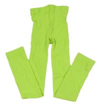 Neonově zelené silonkové legíny