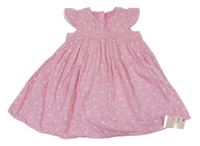 Nové - Ružovo-biele vzorovano/květované šaty Mothercare