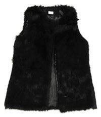 Čierna kožušinová podšitá vesta F&F