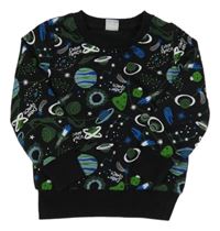 Čierna mikina s vesmírom Kiki&Koko