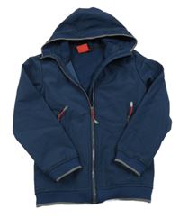 Tmavomodrá softshellová fotbalová bunda FC Bayern Munchen s kapucňou