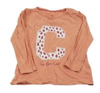 Broskvové tričko s nápisom Lupilu