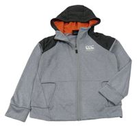 Sivo-čierna športová funkčná prepínaci mikina s kapucňou Canterbury