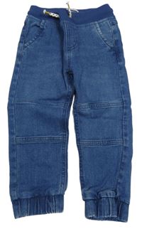 Modré cuff rifle s úpletovým pasem Lily & Dan