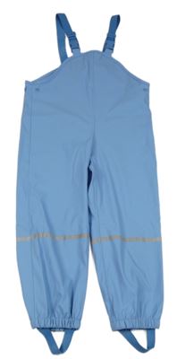 Světlemodré nepromokavé laclové kalhoty s proužky Lupilu 