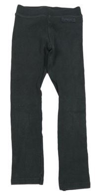 Tmavosivé rebrované legíny Zara