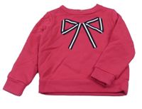 Růžová mikina s mašlí 