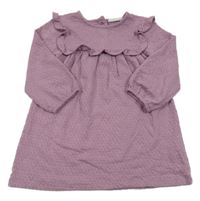 Fialové vzorované šaty s volánky Primark