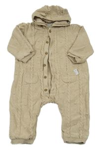 Béžová vzorovaná pletená kombinéza s kapucí John Lewis