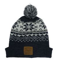 Šedo-bílá vzorovaná pletená čepice Crop Goods