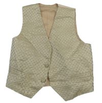 Béžová vzorovaná společenská vesta 
