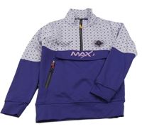 Fialovo-světlefialová sportovní mikina s rolákem Fateh top