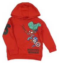 Červená mikina se Spider-manem a kapucí George 