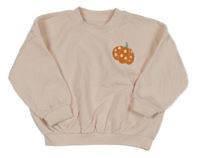 Svetlooranžová oversize mikina s tekvicou Matalan