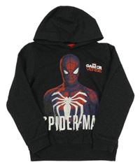 Antracitová mikina so Spider-manem a kapucňou Marvel