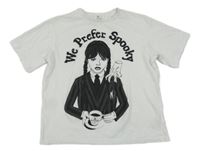 Bílé tričko s Wednesday H&M