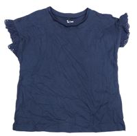 Tmavomdoré tričko s výšivkou Tu