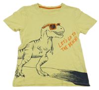 Žlté tričko s dinosaurom