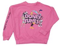 Růžová oversize mikina Looney Tunes