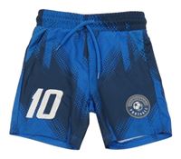 Modro-tmavomodré futbalové kraťasy s číslom Primark