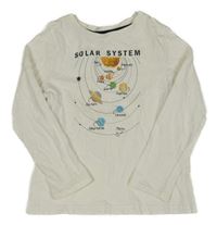 Bílé triko s planetami Kiabi