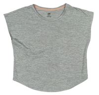 Sivé melírované športové tričko H&M