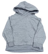 Sivá melírovaná mikina s vreckom a kapucňou H&M