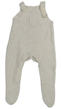Světlebéžovo-bílé melírované pletené dupačky s kapsou Mothercare