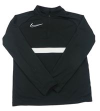 Černo-bílá funkční sportovní mikina s logem Nike