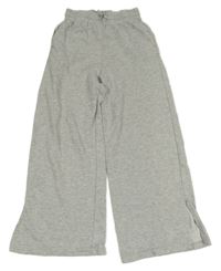 Světlešedé melírované široké tepláky H&M