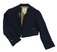 Tmavomodré lněné podšité bolérko SCOTCH R'BELLE