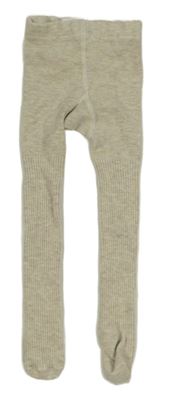 Světlebéžové melírované žebrované punčocháče H&M