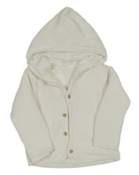 Biely prepínaci podšitý sveter s kapucňou Matalan